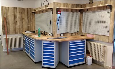 07_servisní dílna, dílenský nábytek